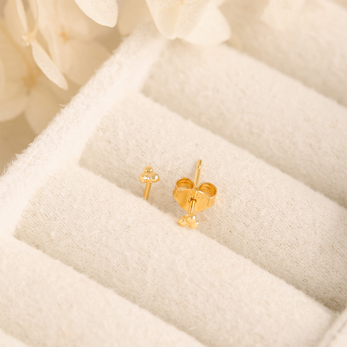 Micro Dot Studs Gold Earrings - Minimalist Tiny Gold Stud Earrings for Women - Perfect for Everyday Wear, Work, and Special Occasions