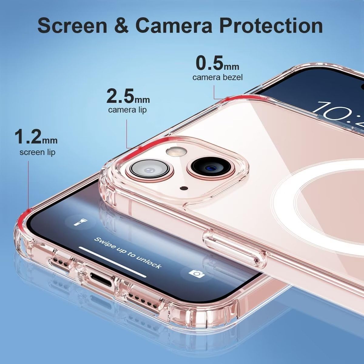 Clear Magnetic Phone Case for iPhone 14 Pro Max | Military-Grade Protection | MagSafe Compatible | Anti-Yellowing Hard Back & Shock-Absorbing Corners | Perfect for Outdoor Activities, Work & Travel