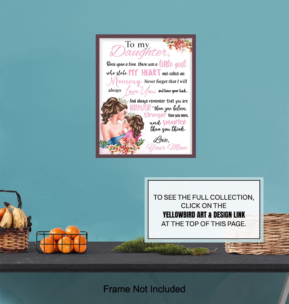Girls Bedroom Decor - Personalized Gifts for Daughter - Pink Nursery Wall Art - Toddler & Little Girl Room Decor - Cute Baby Girl Nursery Ideas - Perfect for Birthday, Christmas & Room Makeover