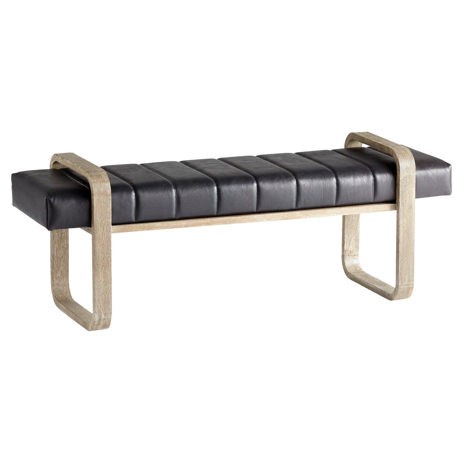 Cyan Design 11332 Polar Wood Seating - Black Modern Wooden Bench for Living Room, Bedroom, or Entryway Decor