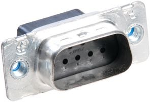 1658642-1 D-Sub Connector Plug Shell, Size 1, Steel Material - 50 Pieces for Industrial Equipment & Computer Networking Applications
