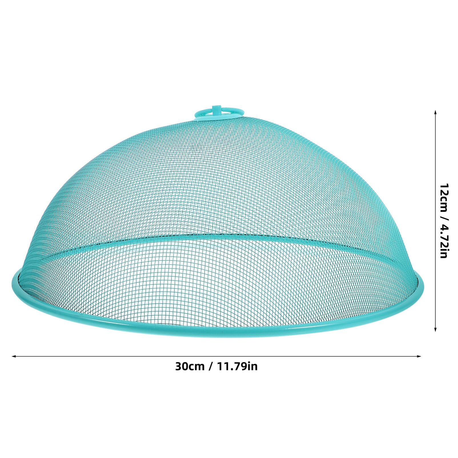 **Reusable Metal Mesh Food Cover Tent - Outdoor BBQ Camping Plate Dome Screen for Picnic, Party & Dining - Blue**