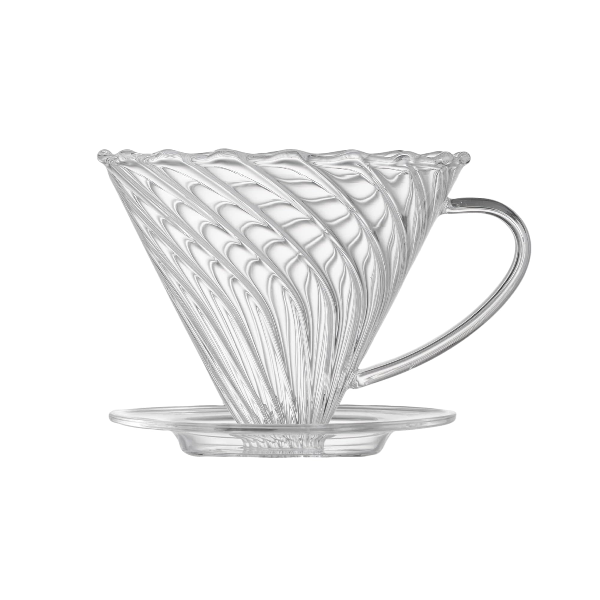 Premium Borosilicate Glass Coffee Dripper - Reusable Pour Over Coffee Maker with Handle for Slow Brewing | Perfect for Home, Office, Travel & Cafe Use | Single Cup to 4 Cup Capacity (#02 Size) | Ideal for Coffee Enthusiasts & Baristas