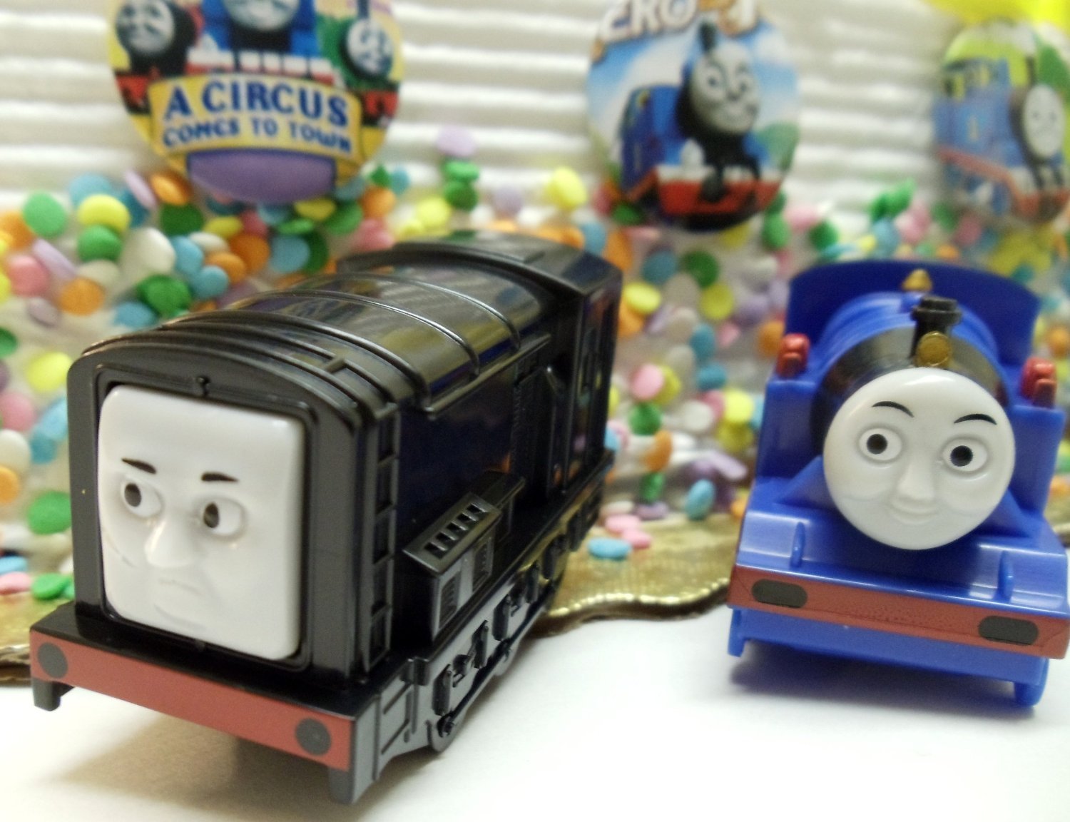 Thomas the Train Birthday Cake Topper Set - Unique Design for Kids' Birthday Party Decorations | Perfect for Train-Themed Cakes and Party Supplies
