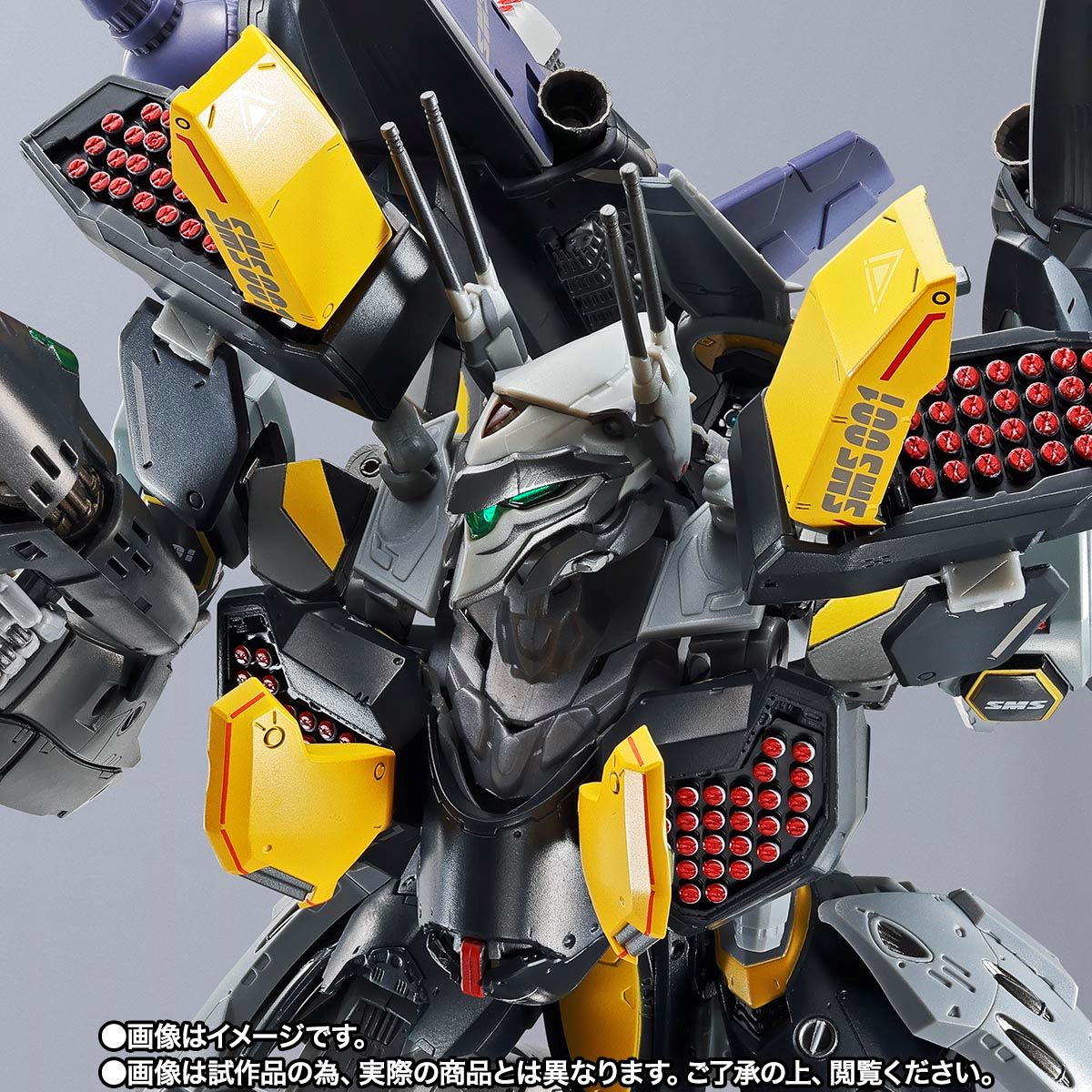 Bandai DX Chogokin Macross Frontier VF-25S Armored Messiah Valkyrie Ozma Lee Custom Revival Ver. Action Figure - Collectible Anime Robot Toy for Display & Play