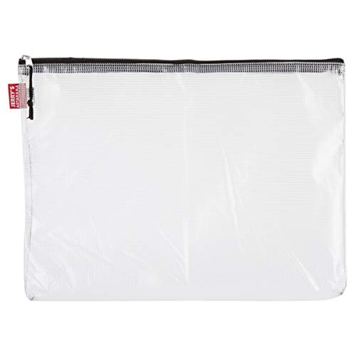 Creative Mark Plastic Zipper Bags - Durable Waterproof Storage Pouches for Organizing, Travel & Crafts - Large Semi-Opaque Resealable Bags for Office Supplies, Makeup, Jewelry & School Essentials