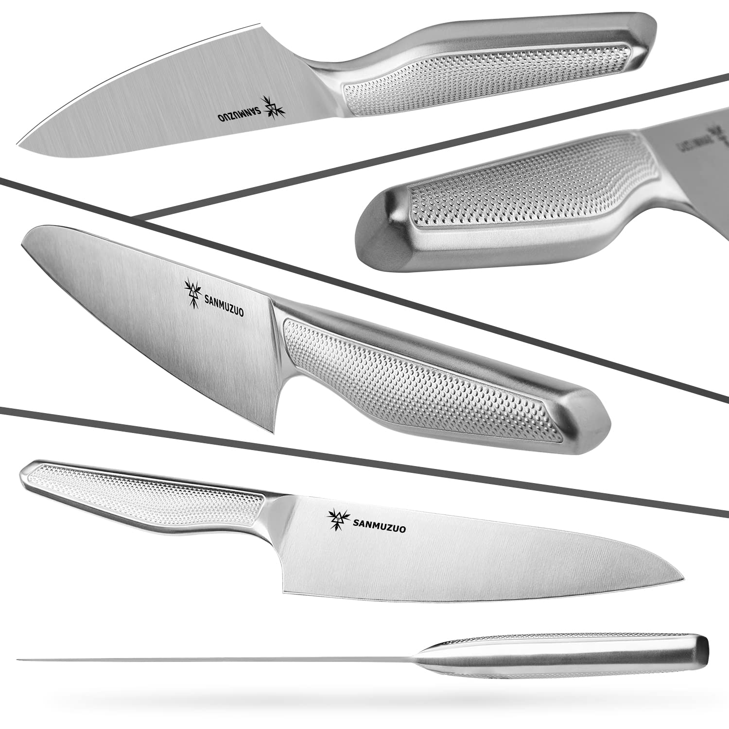 Premium 7-Piece Stainless Steel Kitchen Knife Set - Professional Chef Knives for Cooking, Slicing & Dicing - Zhen Series - Ideal for Home Chefs & Culinary Enthusiasts