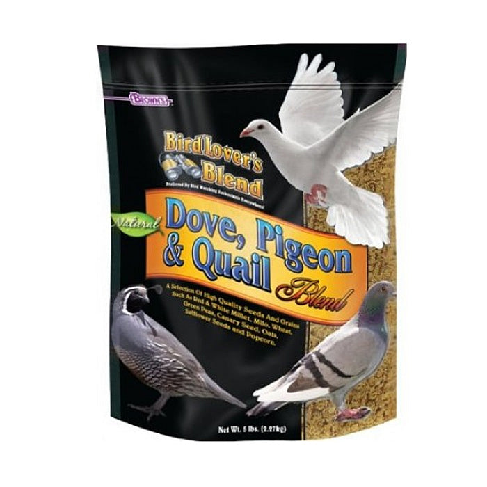 Premium Wild Bird Seed Blend for Doves, Pigeons & Quails - 5lb Bag | Nutritious Bird Food for Backyard Feeding & Wildlife Attraction | Ideal for Bird Lovers & Garden Bird Watching