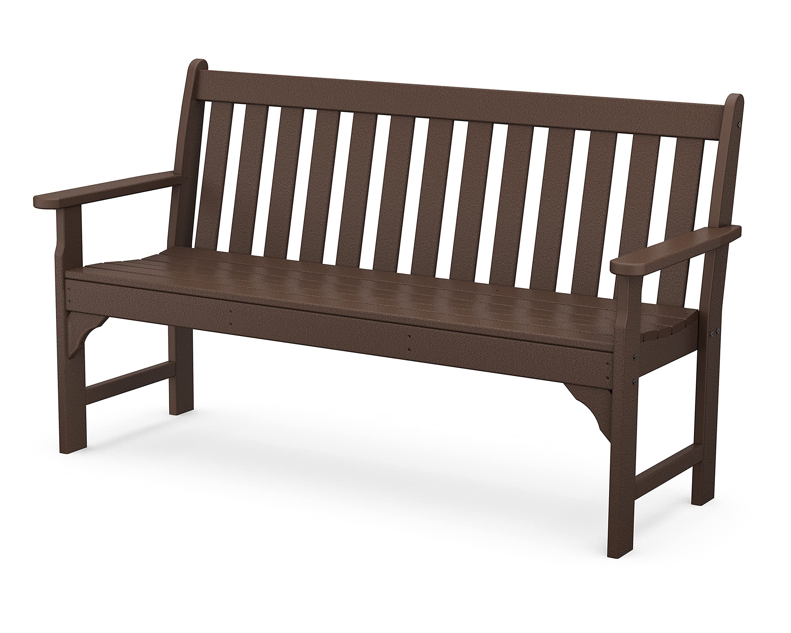 POLYWOOD GNB60MA 60-Inch Vineyard Outdoor Bench in Mahogany - Durable All-Weather Patio Furniture for Garden, Porch & Backyard Decor
