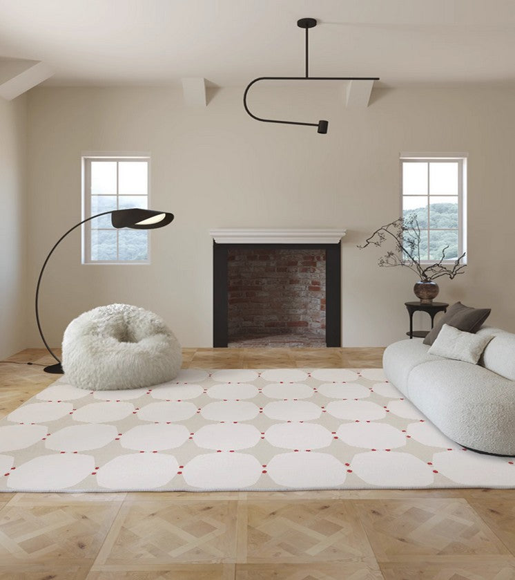 Modern Geometric Area Rugs for Bedroom, Living Room & Dining Room - Non-Slip Contemporary Floor Carpet for Under Coffee Table - Perfect for Home Decor & Office Spaces