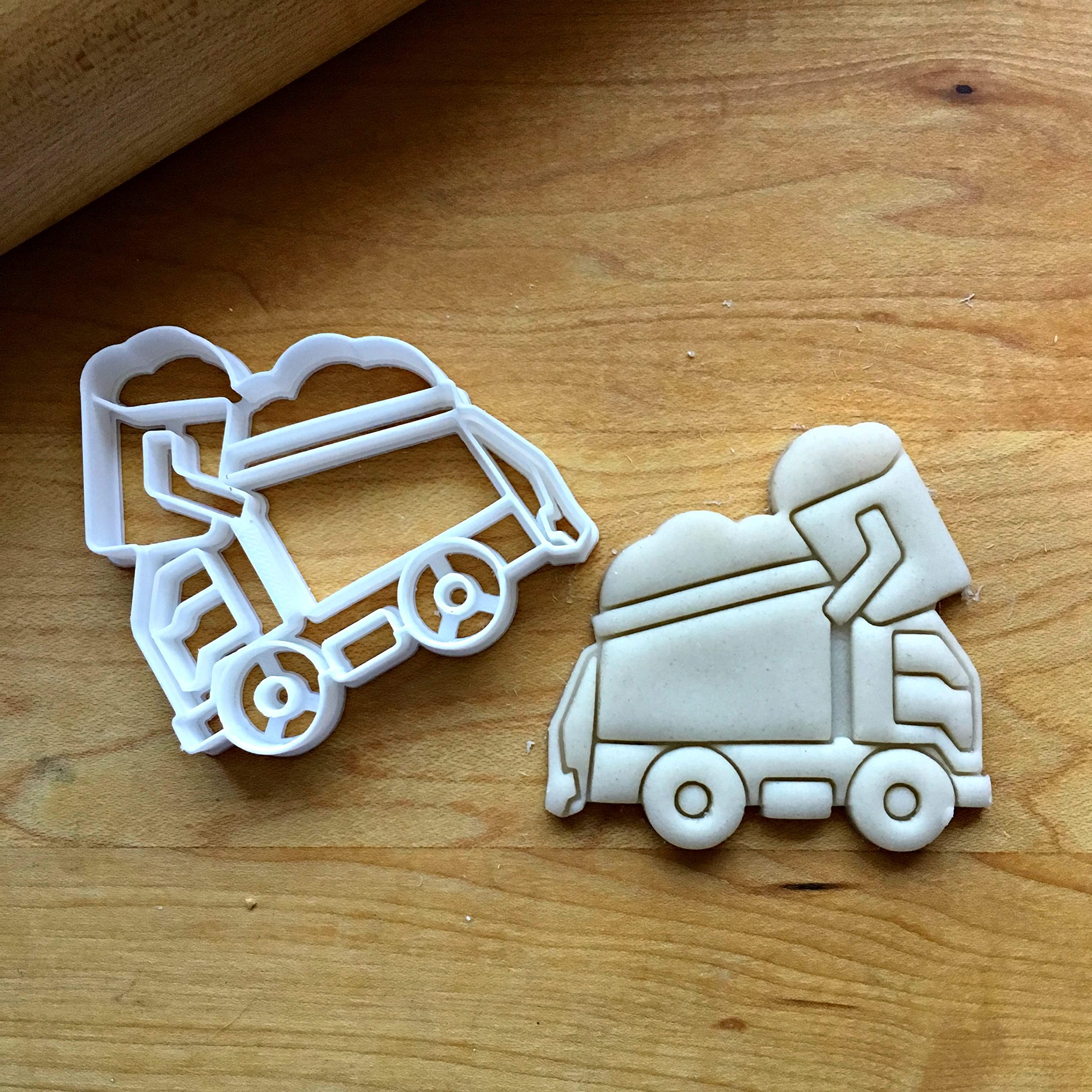 Sweet Prints Inc Garbage Truck Cookie Cutter - Stainless Steel, Dishwasher Safe - Perfect for Kids Baking, Birthday Parties & Truck Themed Cookies