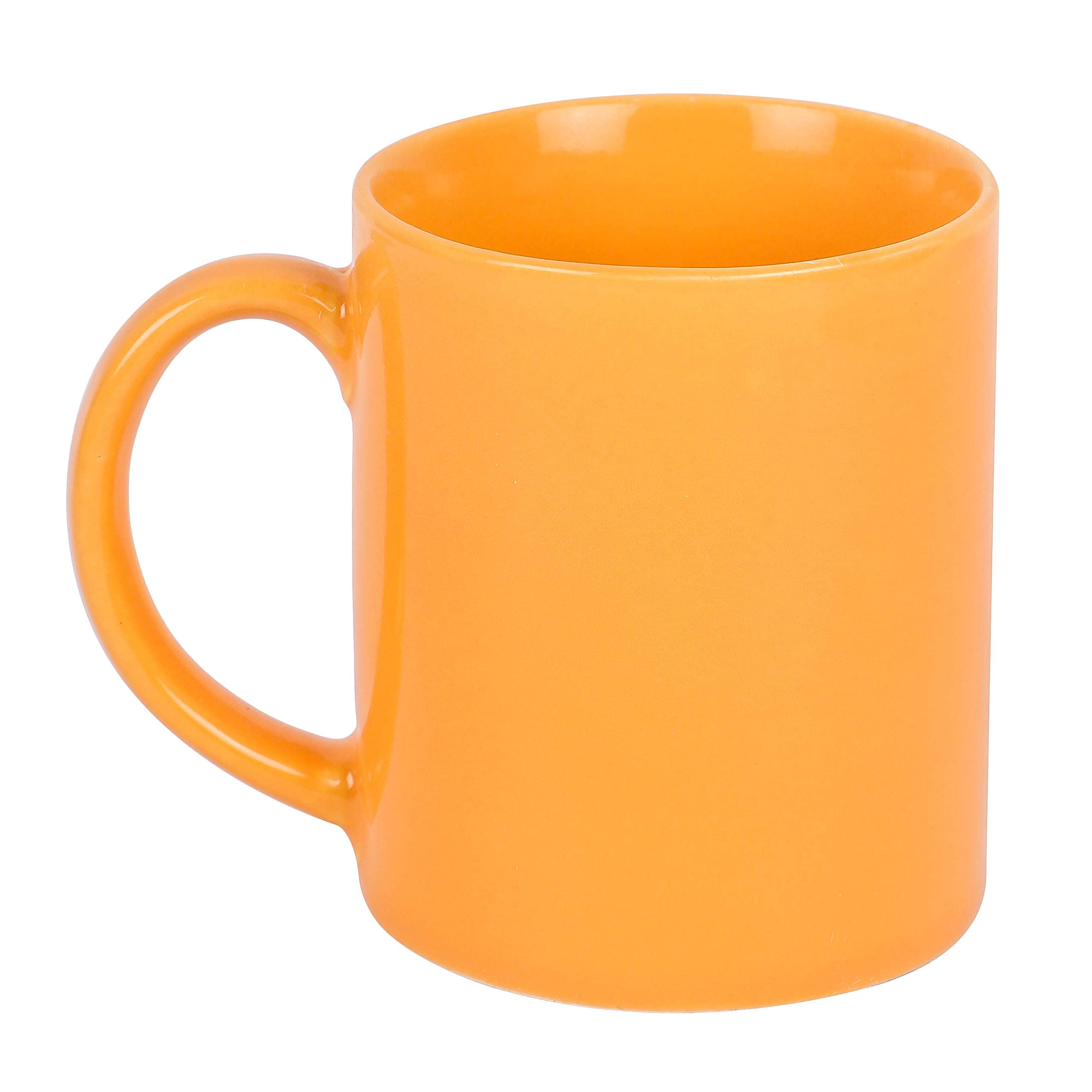 Anwaliya 12oz Multicolor Coffee Mug Set - Microwave & Dishwasher Safe Ceramic Tea Cup with Chip-Resistant Design - Perfect for Home, Office, Coffee Shops & Gifts (Yellow, 350ml)