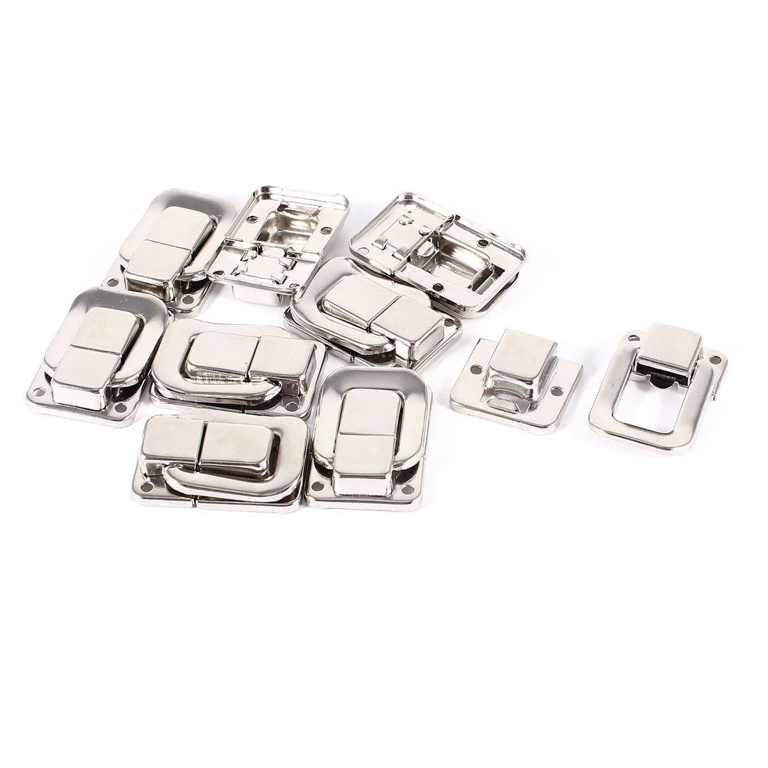uxcell 9-Piece Silver Tone Drawer Toolbox Toggle Latch Catch Hasp Set - Secure Cabinets, Toolboxes & Storage Boxes for Home, Garage & Workshop Organization