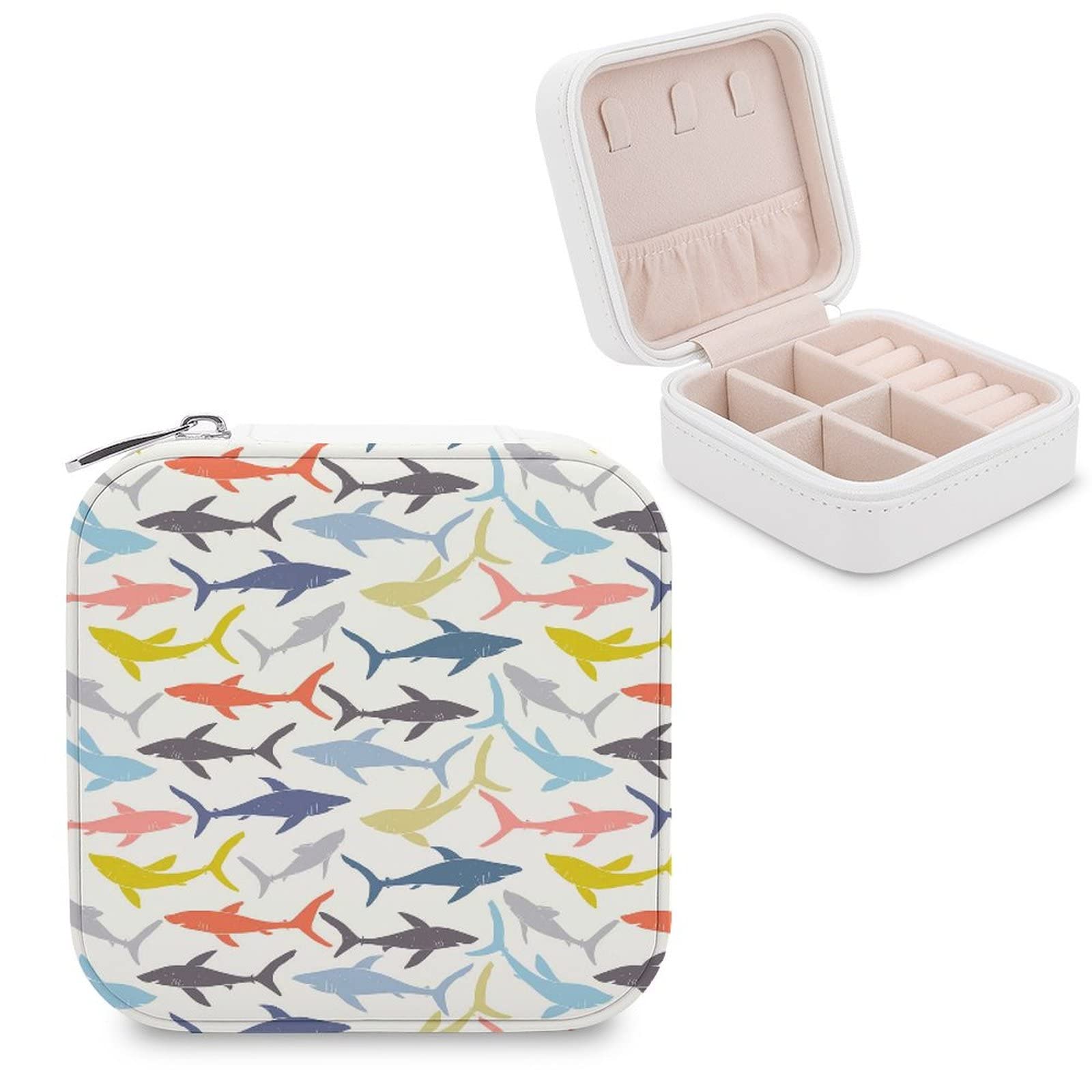Women's Small PU Leather Jewelry Box - Travel Jewelry Organizer Case with Storage Compartments for Rings, Earrings, Necklaces & Bracelets | Perfect for Travel, Home Display & Gift Giving