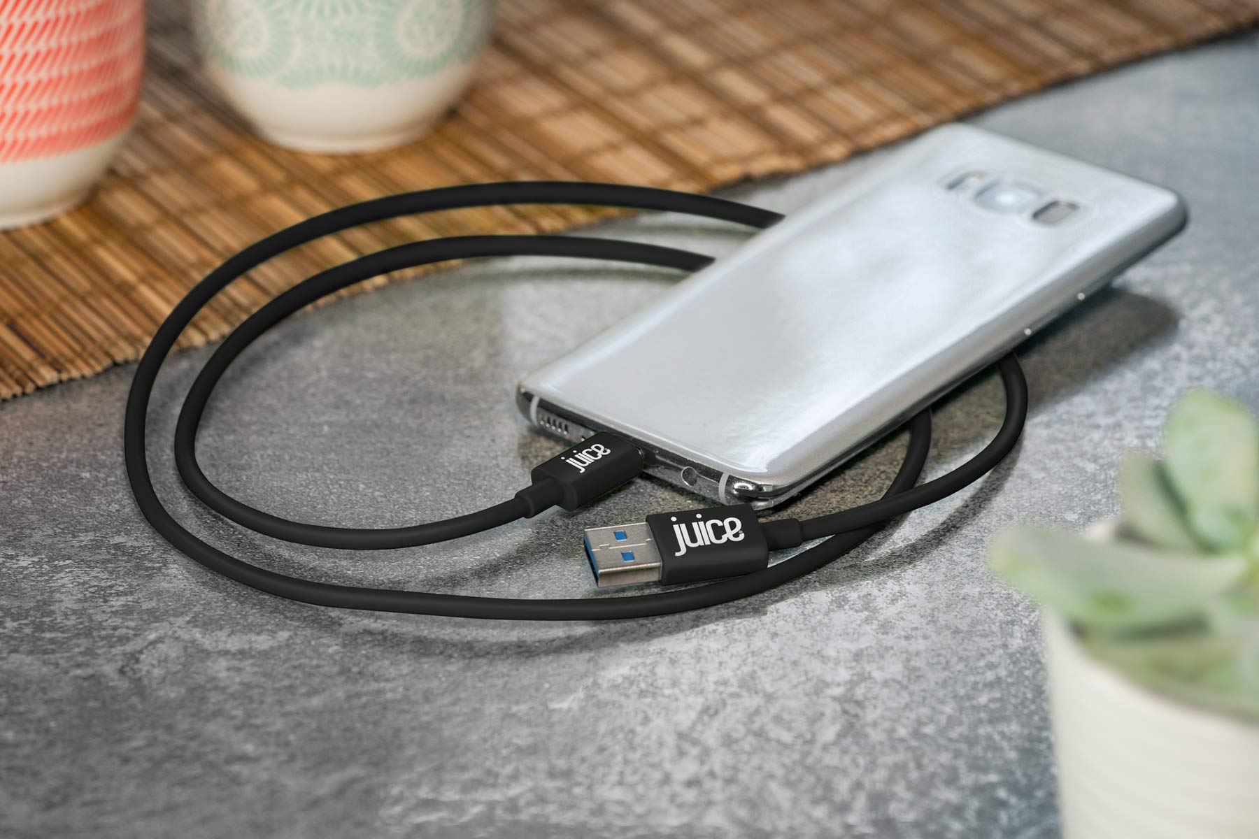 Fast Charging 1m USB Type C Cable for Samsung Galaxy S20/S10/S9/S8, Huawei P30/P20, Google Pixel 6, iPad 2020/Pro/Air - Sync & Charge - Perfect for Home, Office & Travel - Black