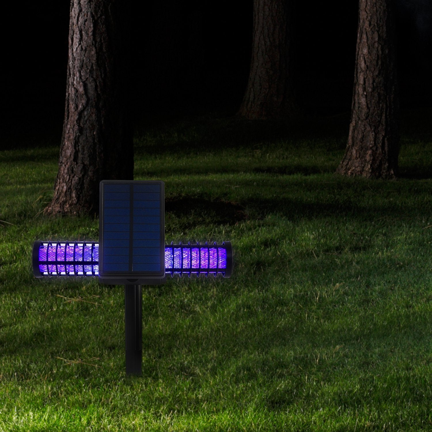 Solar-Powered LED Mosquito Killer Lamp - Waterproof Outdoor Bug Zapper with Hanging Hook for Patio, Garden, and Camping (Wing Design) | Eco-Friendly Insect Control for Backyard, Deck & Pool Area