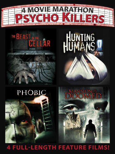 Psycho Killers DVD Collection - 4 Thriller Movie Marathon Set for Horror Fans | Perfect for Movie Nights & Halloween Parties