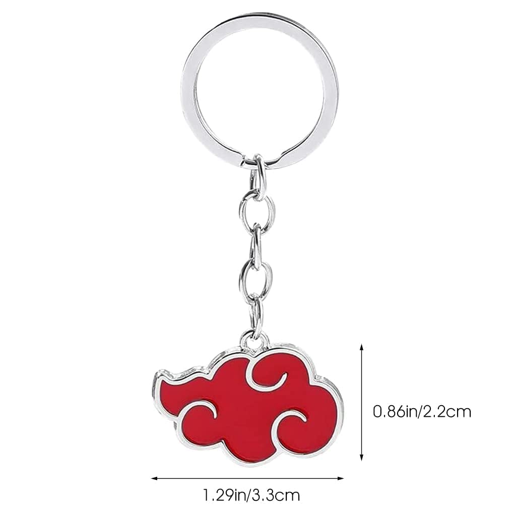 Stainless Steel Anime Pendant Necklace Set with Free Keychain - 2 Pack Red Elegant Jewelry for Cosplay, Gift Giving & Anime Enthusiasts