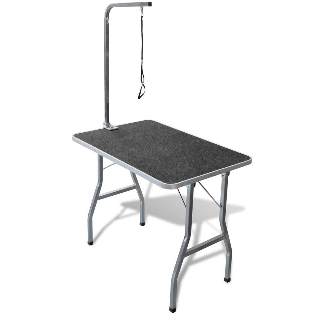 FAMIROSA Portable Pet Dog Grooming Table with Wheels - Adjustable Height Professional Grooming Station for Small to Large Dogs - Perfect for Home, Salon & Mobile Pet Grooming Services