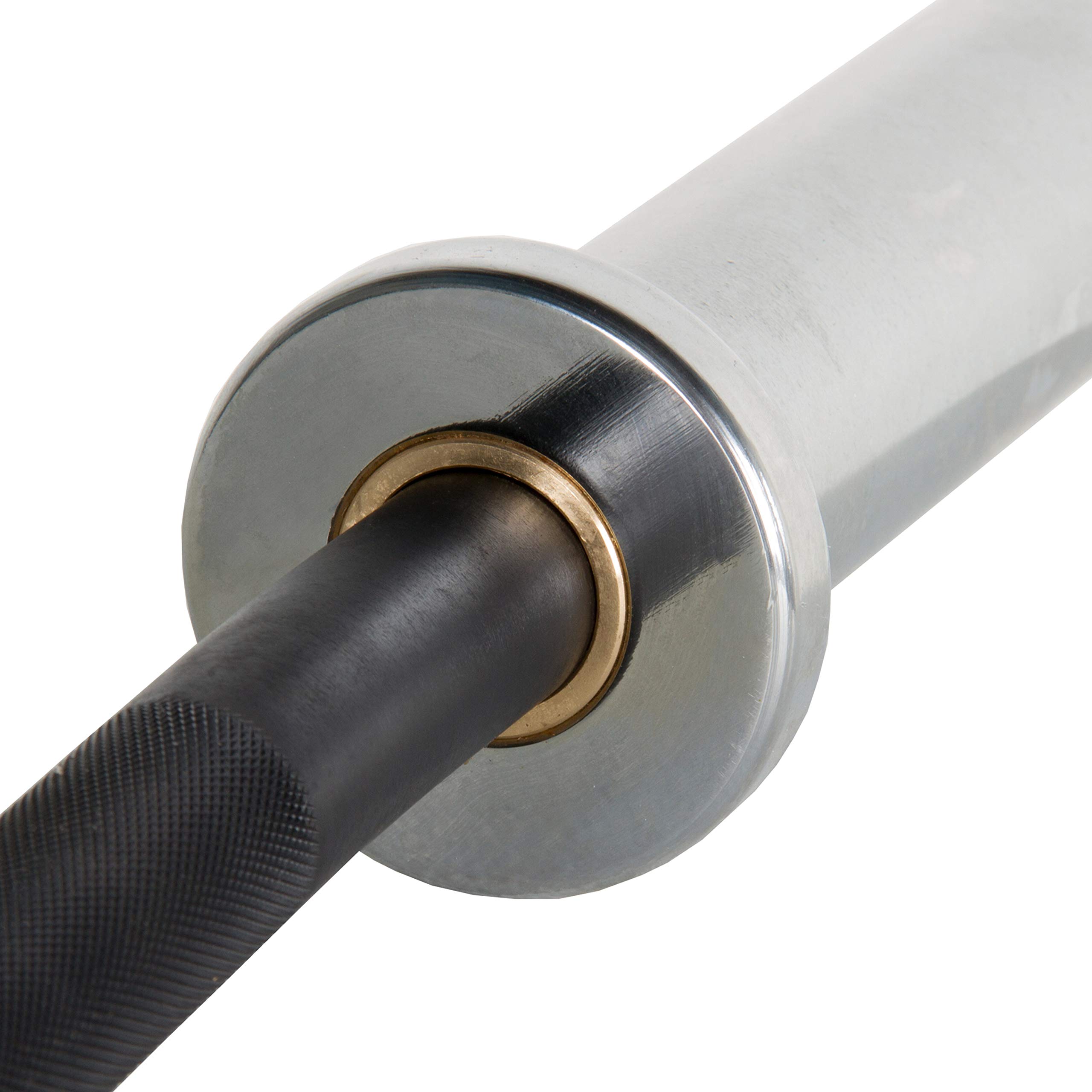 LUMBERJACK Olympic Weight Bar - 7ft Olympic Weightlifting Bar with High Weight Capacity (45LB) - Perfect for Home Gym, CrossFit & Strength Training