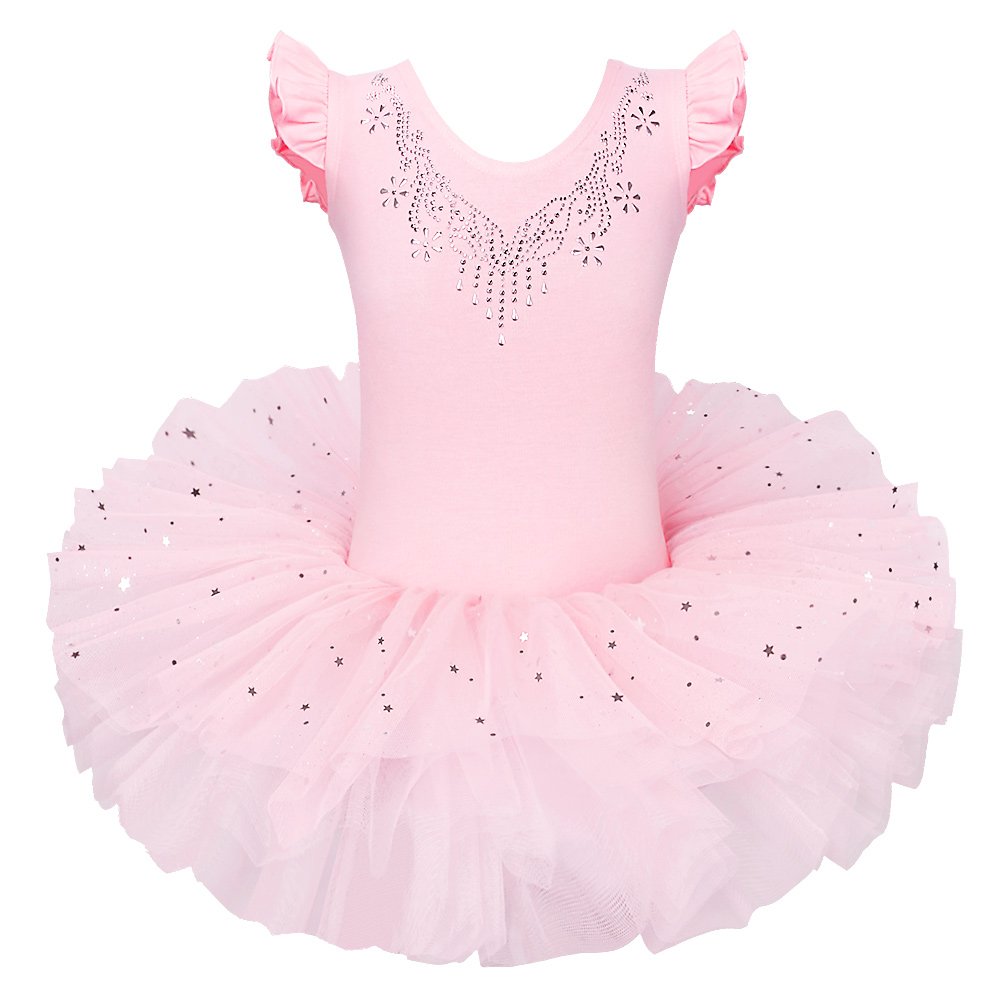 BAOHULU Girls Ballet Leotard with Full Skirt Tutu Dress - Dancewear for Ballet Class, Recital & Birthday Party Costume - Perfect for Ballet Practice, Dance Performances and Special Occasions