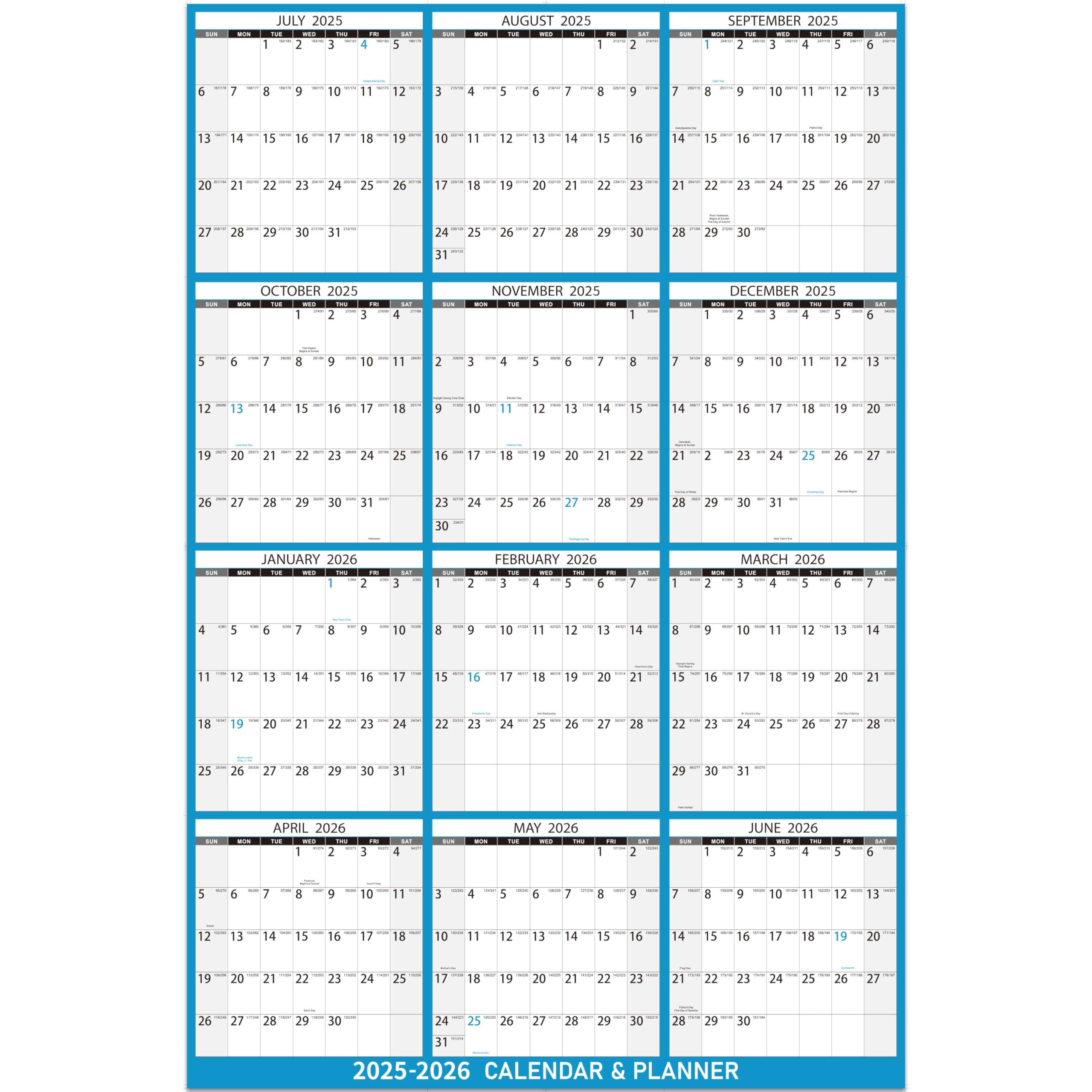 2025-2026 Dry Erase Wall Calendar - 23