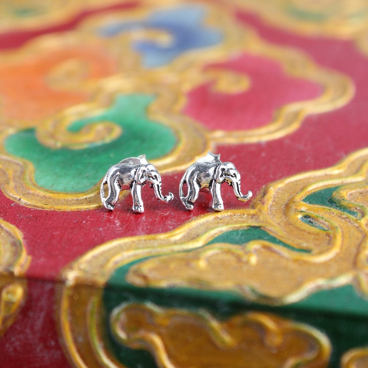 Happy Elephant Earrings - Sterling Silver Dangle Jewelry for Women, Cute Animal-Themed Gift for Her - Perfect for Casual Wear, Parties & Special Occasions