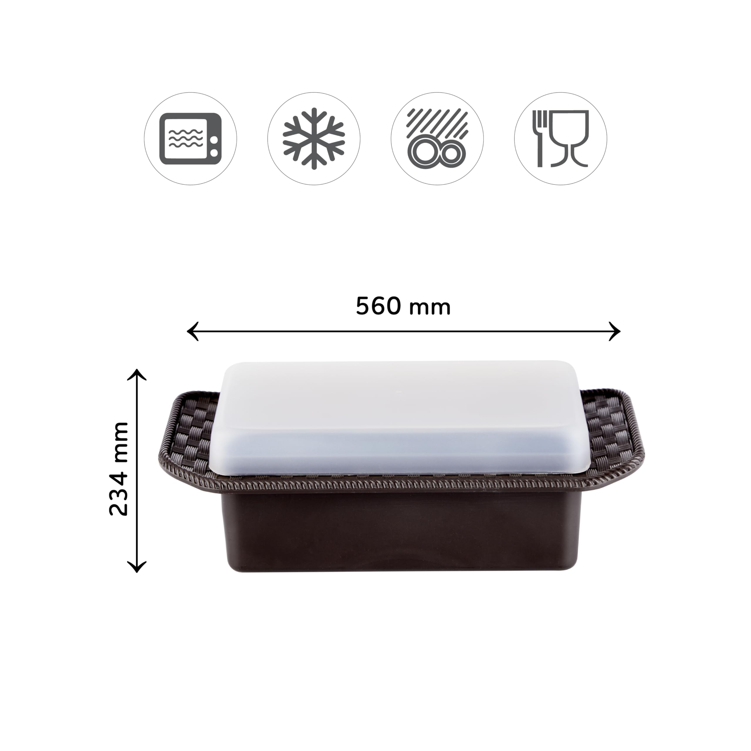 RATAN PLASTICWARE Butter Storage Box - Pack of 2 (Dark Brown & Off Ivory) | Large Capacity Plastic Food Container for Butter, Cheese, Margarine | Kitchen & Pantry Organization Solution