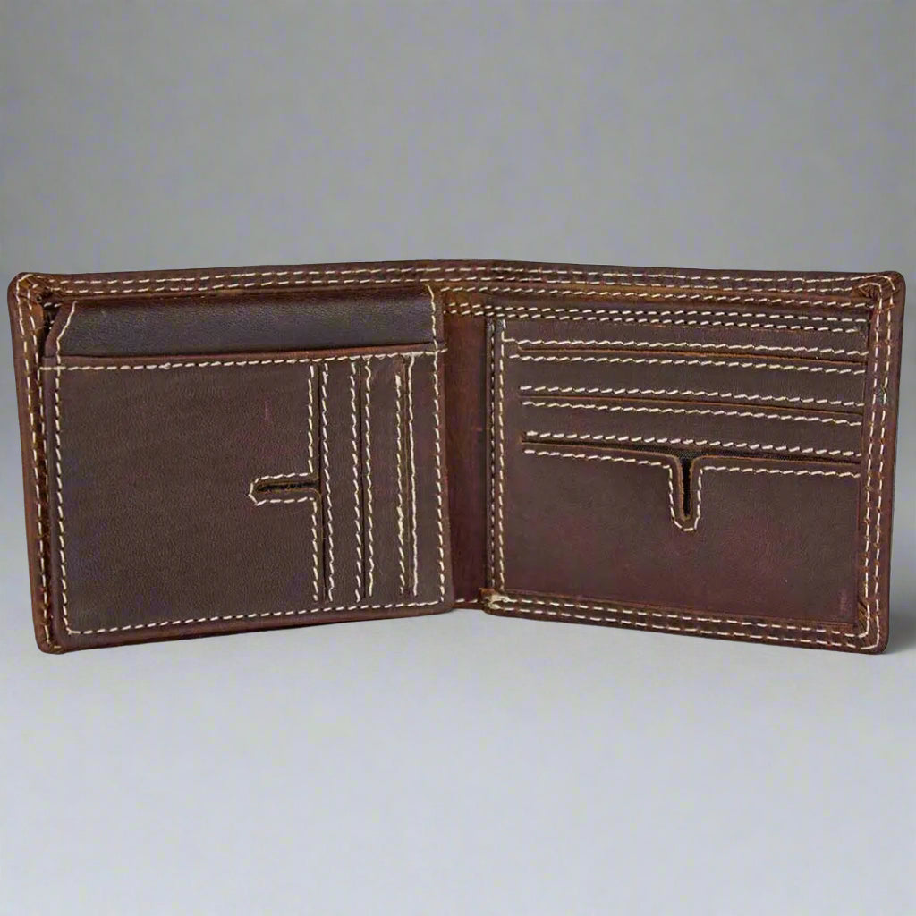 Viceroy Men's Bifold Leather Wallet - Slim RFID Blocking Genuine Cowhide Wallet for Cash & Cards - Perfect for Everyday Use, Travel & Gifts