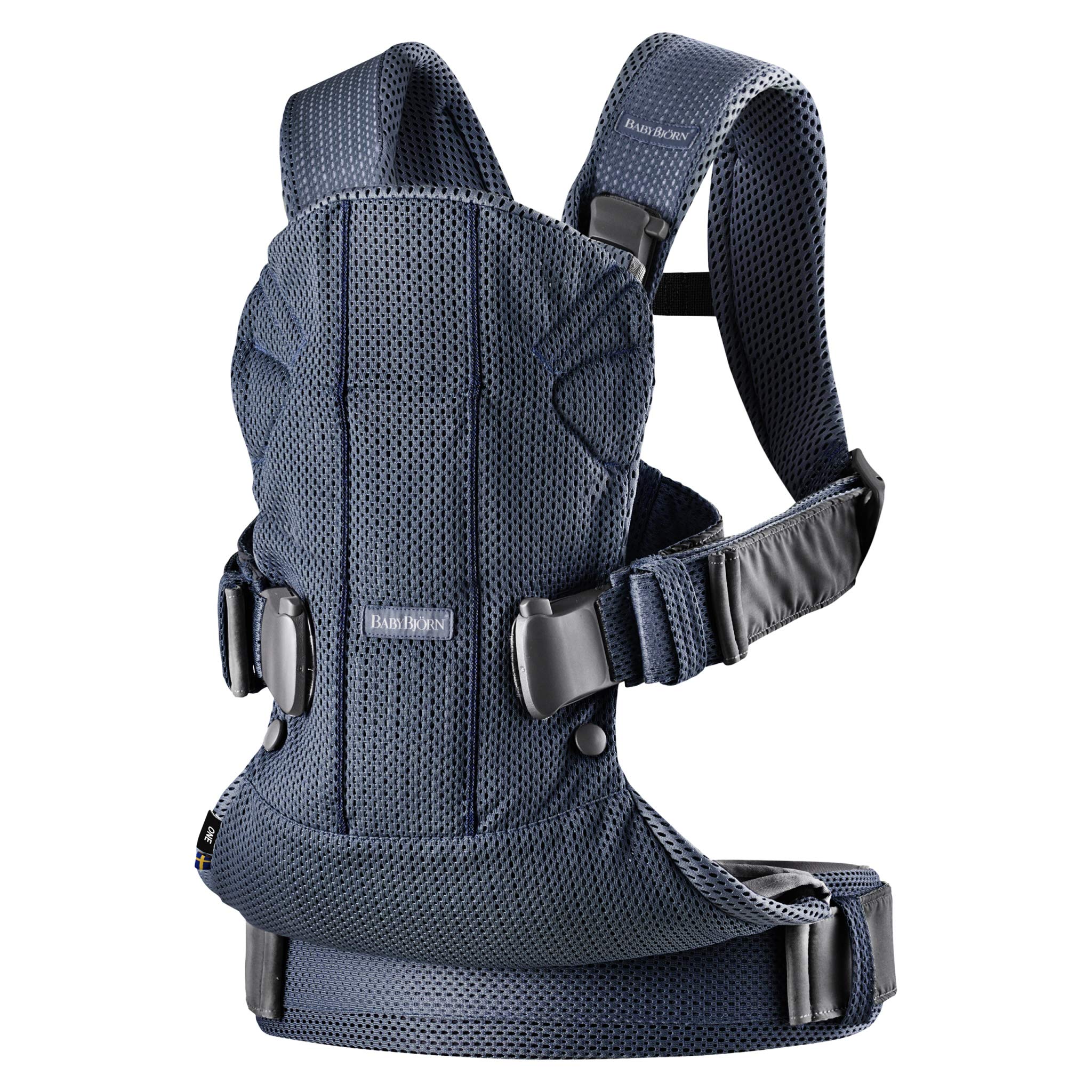 BabyBjörn Baby Carrier One Air - Breathable 3D Mesh, Navy Blue, One Size (Pack of 1) | Ergonomic & Lightweight Baby Carrier for Newborns to Toddlers - Perfect for Hiking, Shopping & Everyday Use