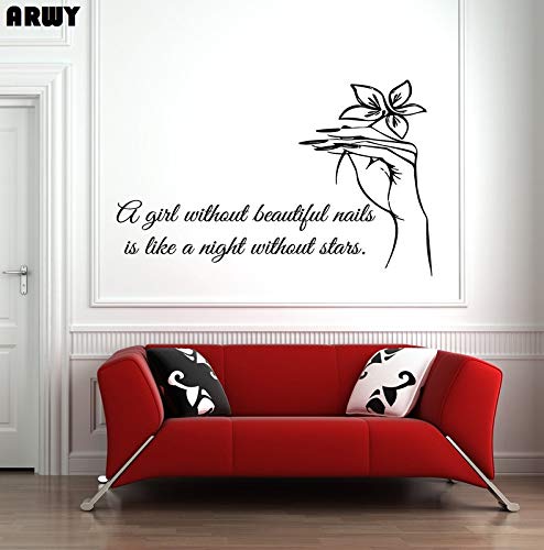 Roonir® Nail Salon Wall Decals - Self-Adhesive Manicure Pedicure Beauty Salon Decor Stickers with Inspirational Quotes - Perfect for Salon Windows, Walls & Home Spa Decorations