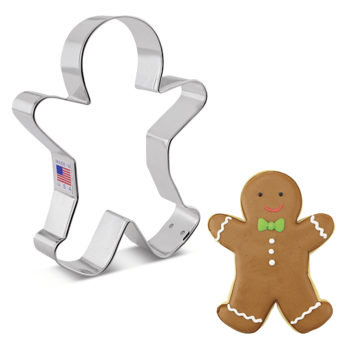 Ann Clarke 5-Piece Gingerbread Man Cookie Cutter Set - Stainless Steel Christmas Baking Tools for Holiday Cookies, DIY Desserts & Festive Party Treats