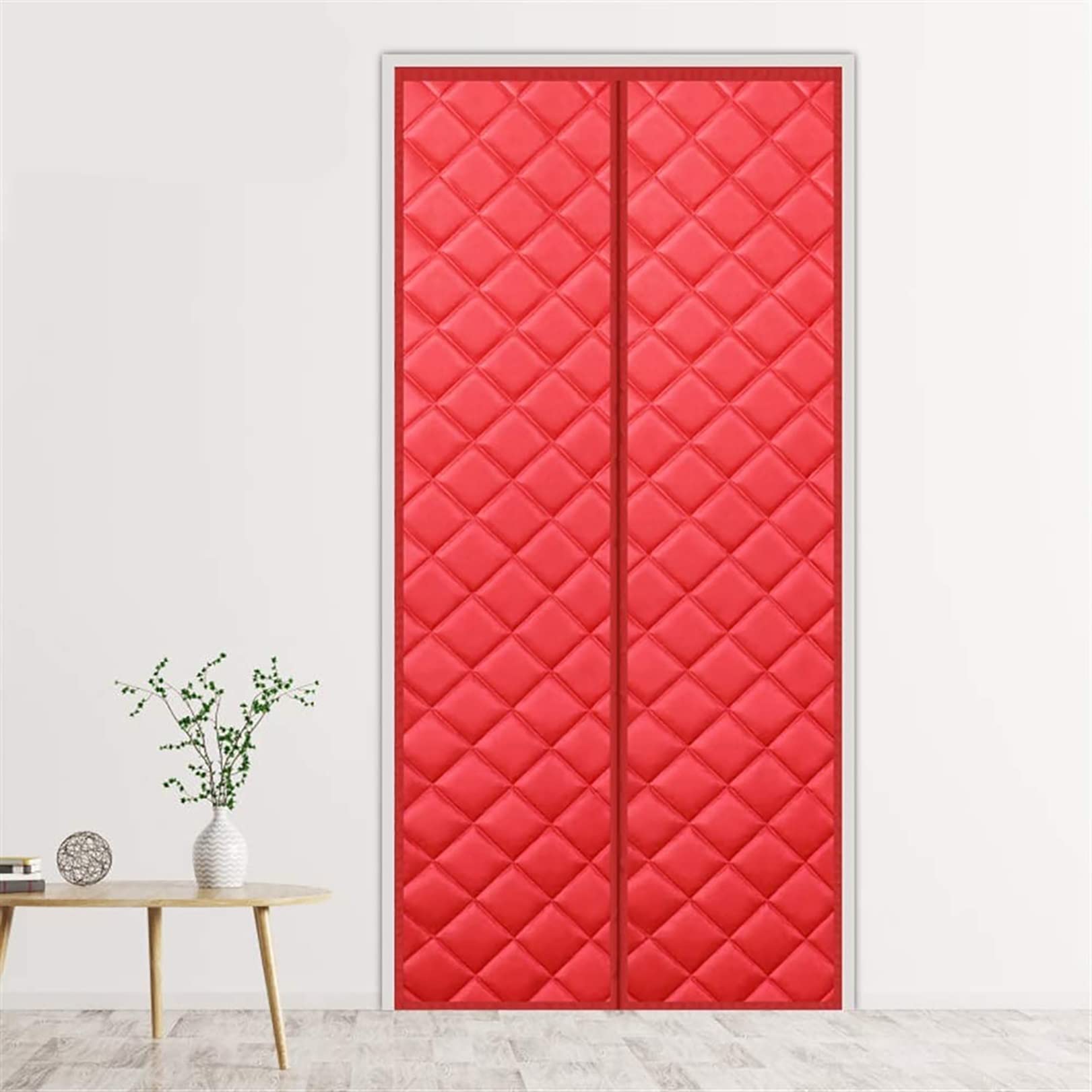 **Magnetic Thermal Insulated Door Curtain - Thickened Cotton Weatherproof Screen Door for Energy Efficiency, Noise Reduction & Temperature Control - Perfect for Winter Warmth & Summer Cooling in Homes, Rooms, Kitchens, Offices & Air Conditioned Spaces**