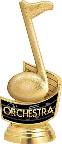 Custom Engraved Black Lightning Orchestra Music Note Trophy - Personalized Music Awards for Band & Choir Performances - Perfect for Competitions, Recitals & Student Achievements