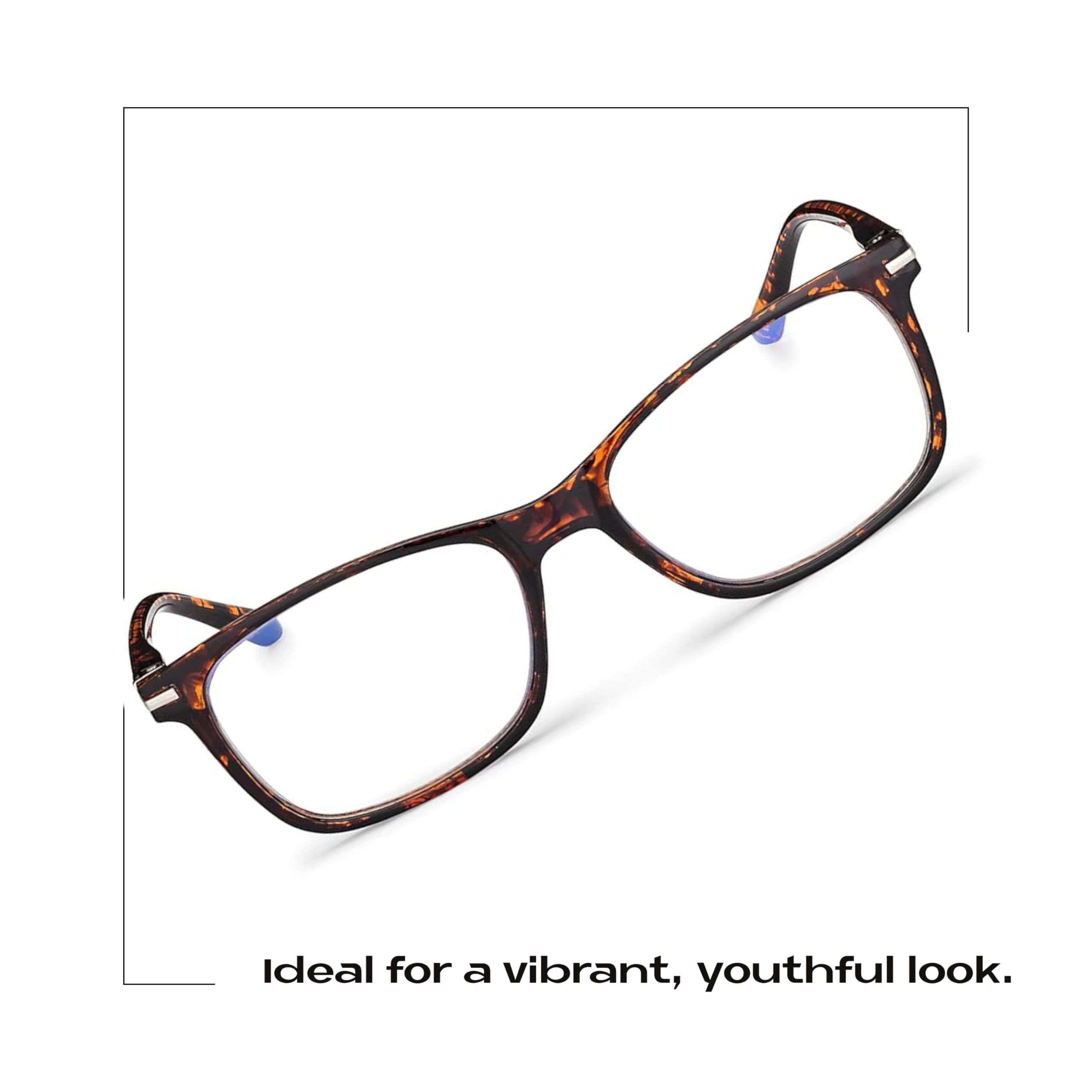 Blue Light Blocking Reading Glasses 1.50 Magnification - Tortoise Computer Eyeglasses with Anti-Reflective Lens for Men & Women | UV Protection, Anti-Glare & Eye Strain Relief | Perfect for Office Work, Gaming & Screen Time