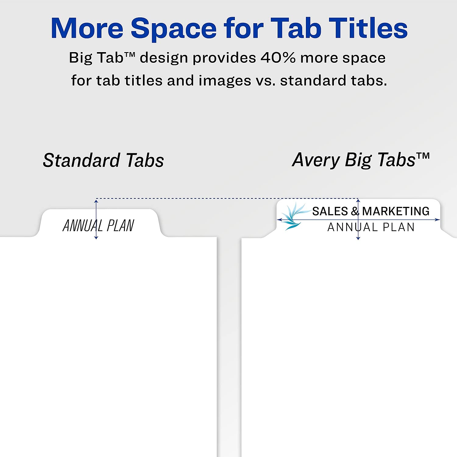 AVERY AVE11492 Big Tab Index Maker Clear Label Dividers - 8-Tab Set for Office, School & Home Organization | Durable Plastic Dividers for Binders, Files & Notebooks