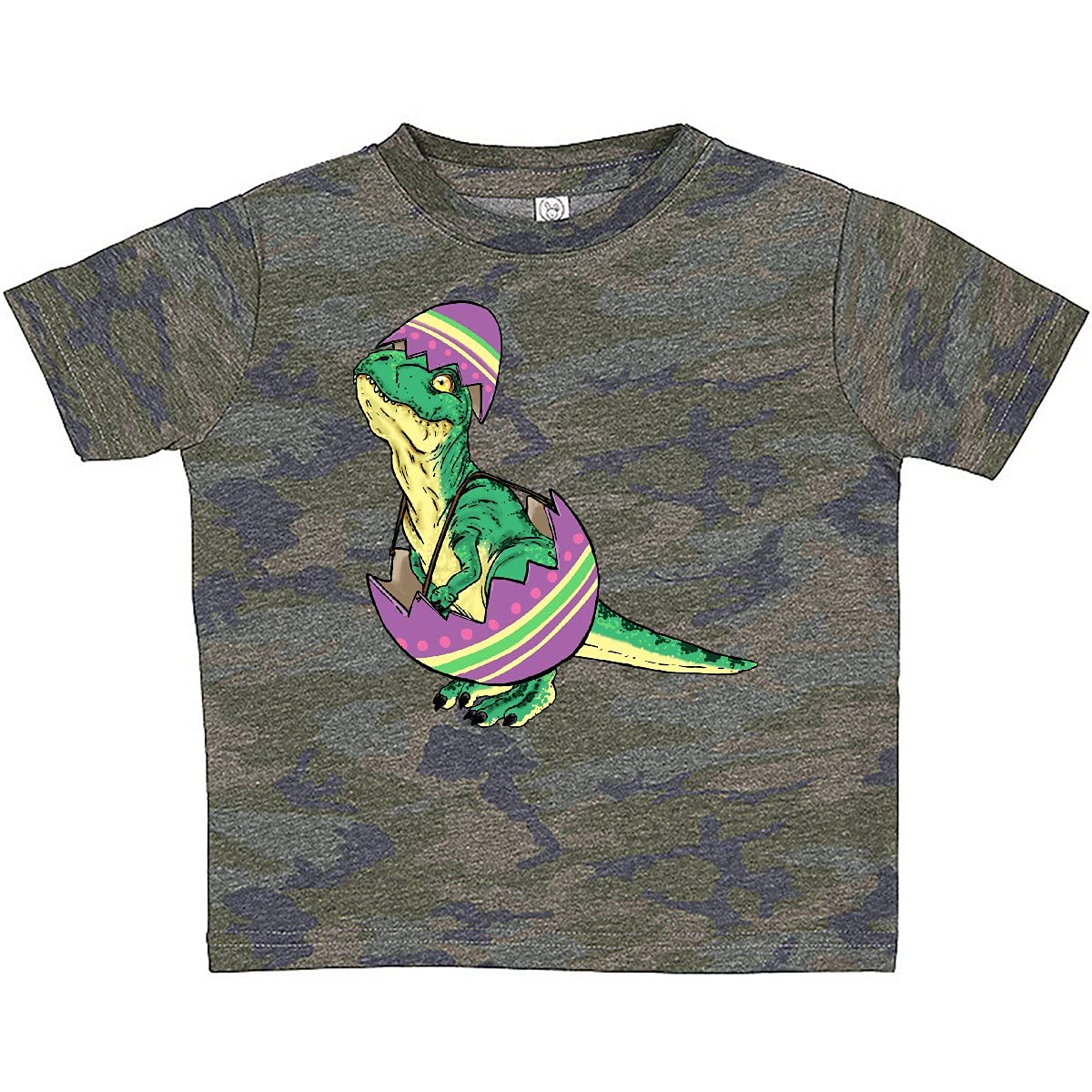Inktastic Easter Baby T-Rex in Easter Egg Cute Dinosaur Graphic Baby T-Shirt - Perfect for Easter Outfits, Holiday Photos & Dinosaur Themed Parties