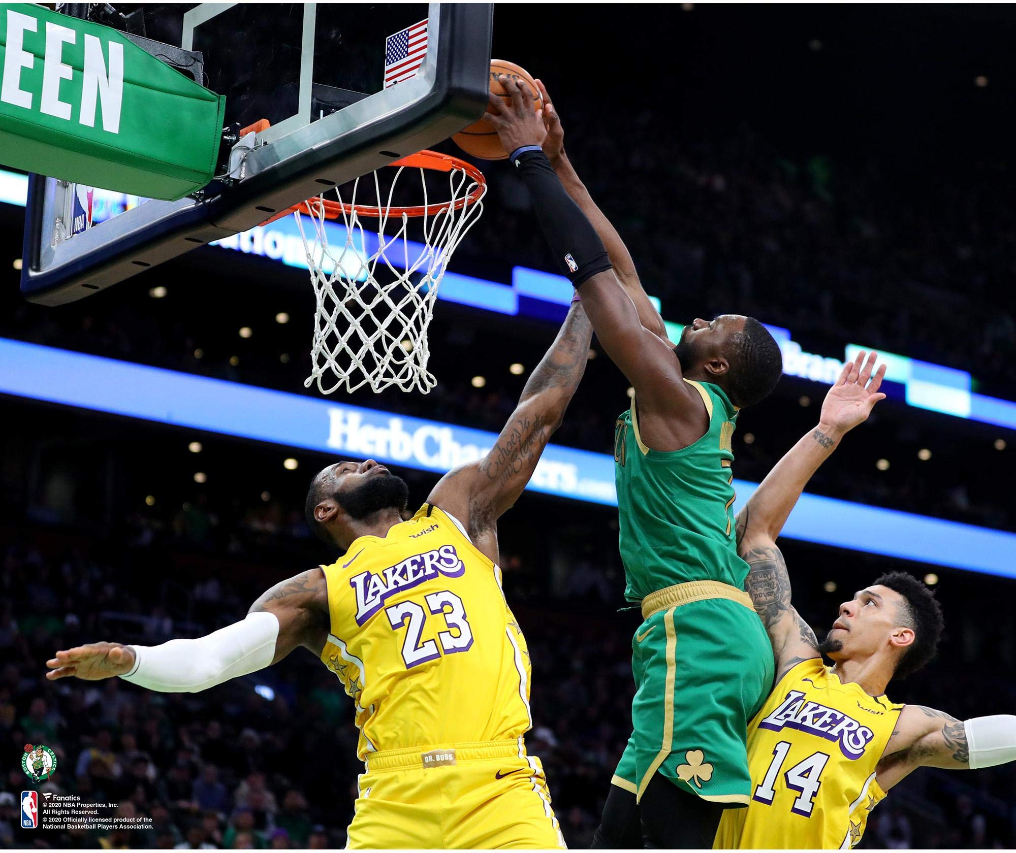 Jaylen Brown Boston Celtics Unsigned Dunk Over LeBron James NBA Photograph - Authentic Basketball Wall Art, Sports Memorabilia & Collectible Prints for Fans, Man Cave, Sports Bar Decor
