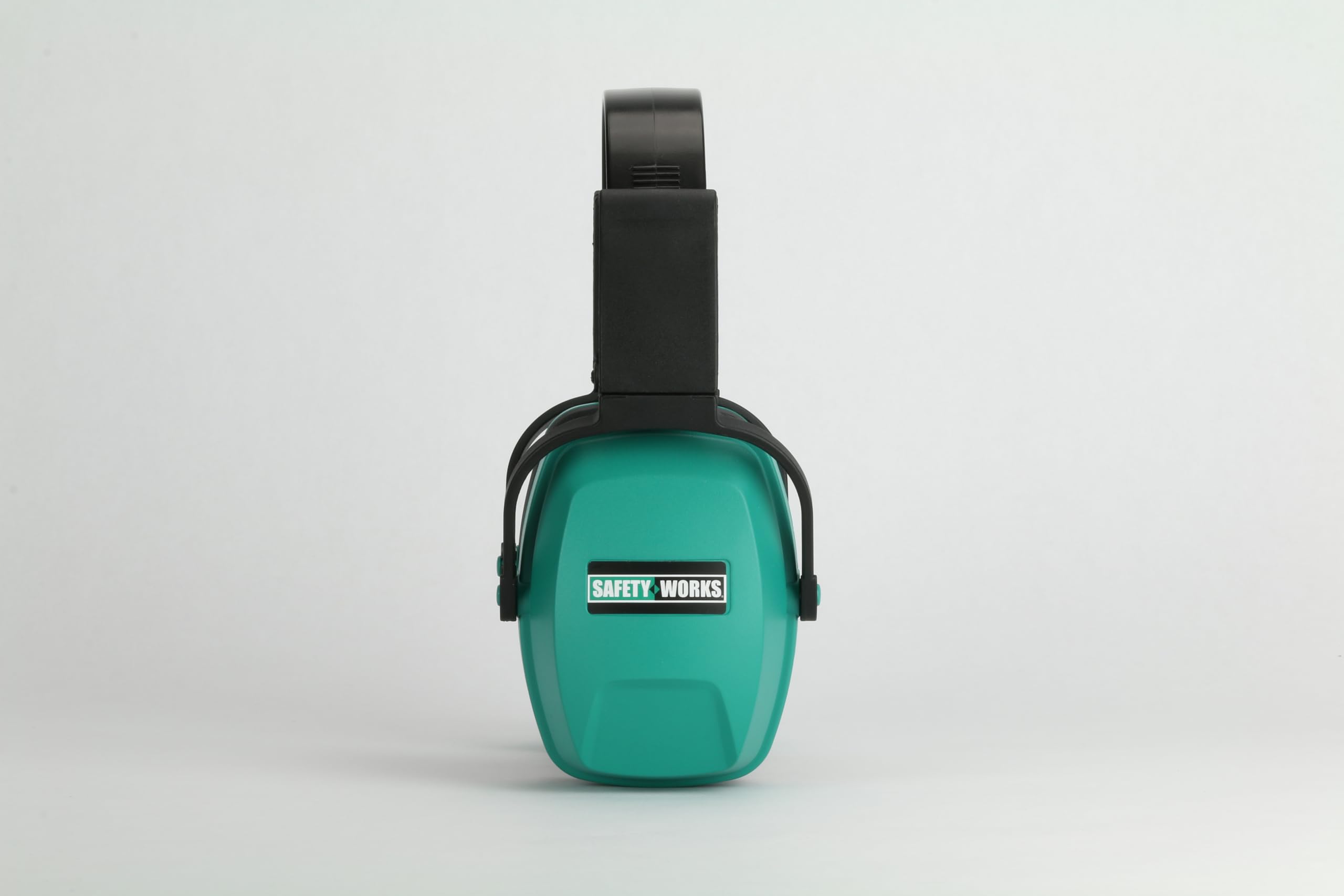 Safety Works SWX00115 Foldable Earmuffs - Noise Reduction Hearing Protection for Shooting, Construction & Industrial Work - Adjustable & Lightweight Black Ear Defenders