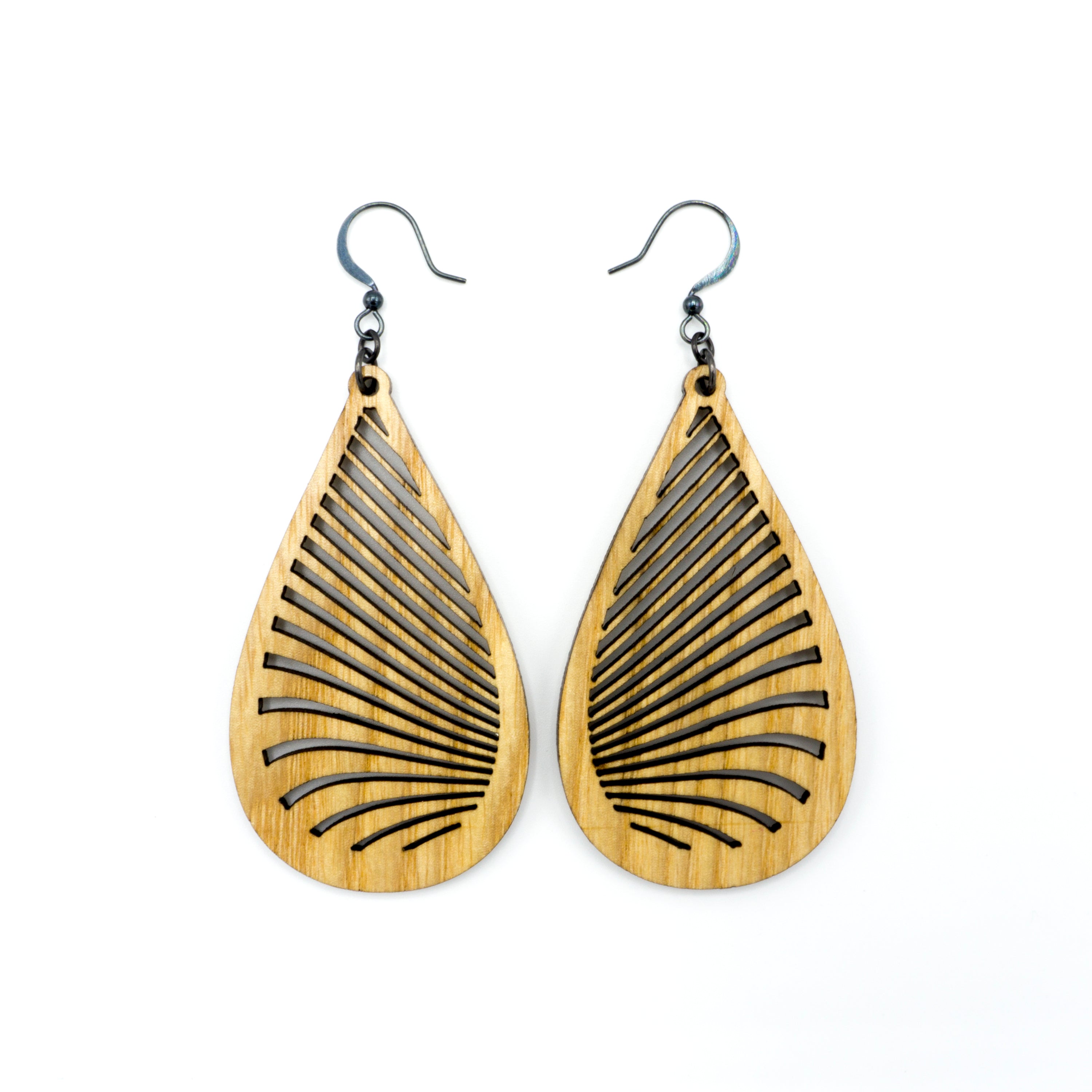 Handmade Wooden Drop Earrings - Lightweight Ash Wood Dangle Earrings for Women | Boho Chic Jewelry for Casual Wear, Parties & Special Occasions