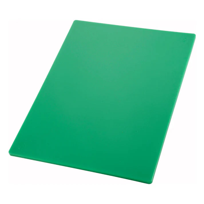 Winco 12x18 Inch Green Plastic Cutting Board - Heavy Duty Kitchen Chopping Board for Meat, Vegetables & Fruits - Dishwasher Safe Food Prep Surface for Home & Restaurant Use