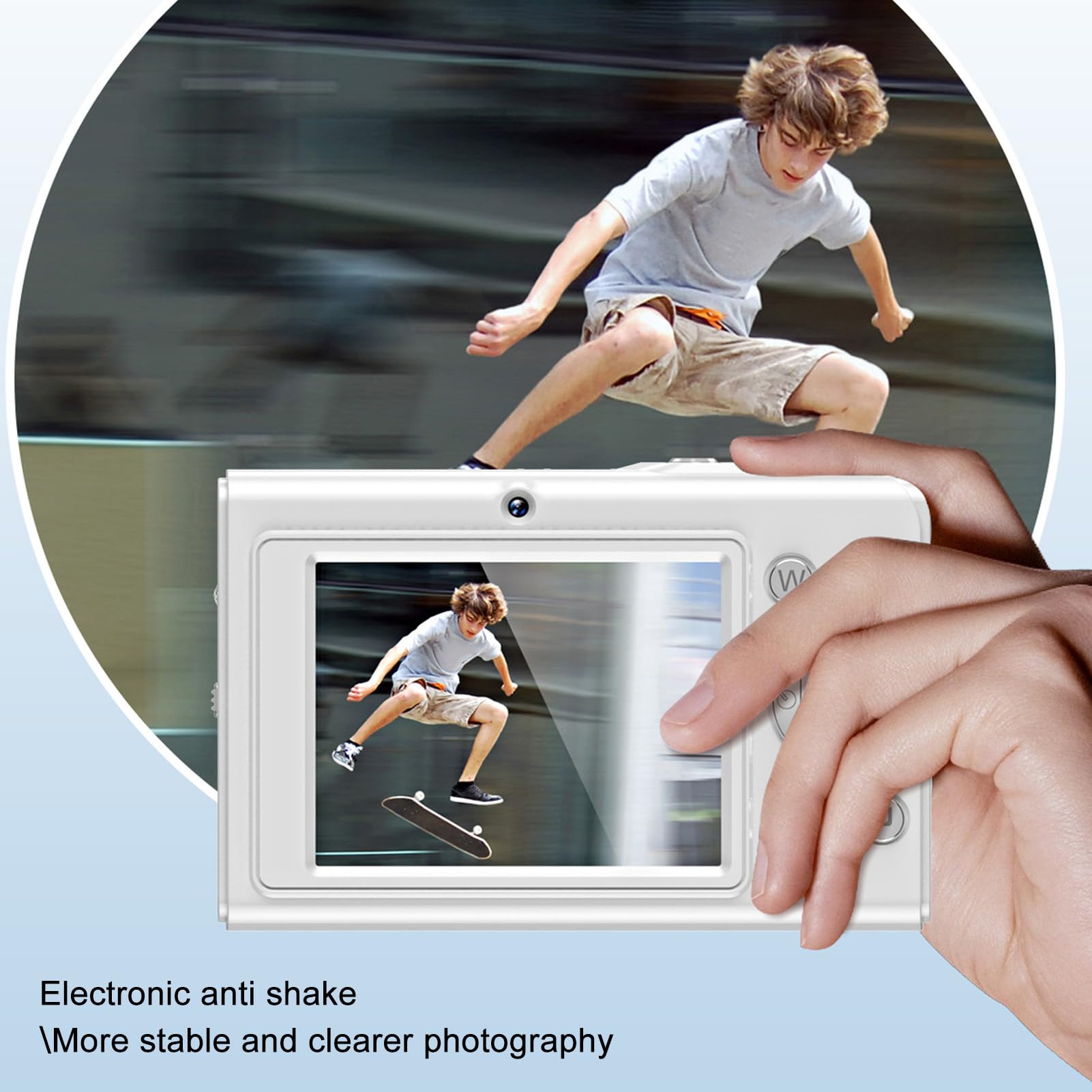 50MP Digital Camera with Anti-Shake & Multiple Zoom - 2.88in TFT Mirrorless Vlogging Camera for Teens & Beginners - Compact Travel, YouTube & Everyday Photography