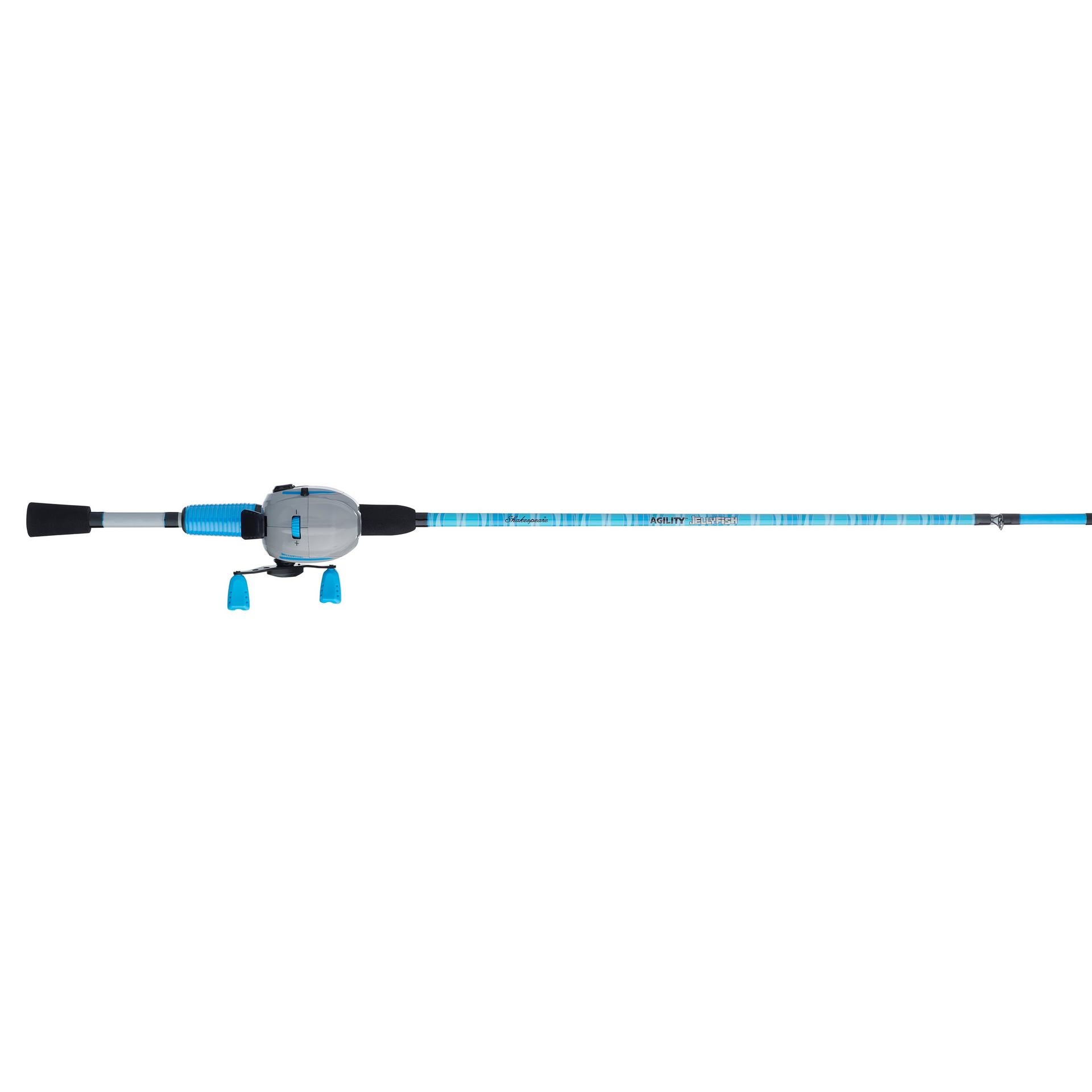 Jellyfish® Spincast Fishing Rod and Reel Combo - Lightweight Spinning Combo for Freshwater & Saltwater Fishing - Perfect for Beginners and Anglers - Ideal for Shore, Pier, and Boat Fishing