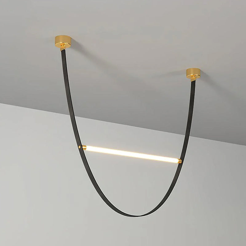 Handmade Art Belt Pendant Lamp - Bohemian Style Hanging Light Fixture for Living Room, Bedroom & Dining Room Decor