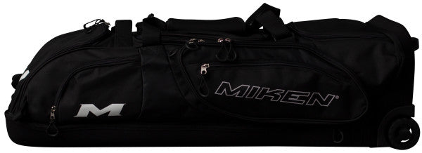 Miken MKBG18 Wheeled Baseball Bag - Durable Rolling Sports Equipment for Baseball & Softball Players - Perfect for Travel, Games & Practice