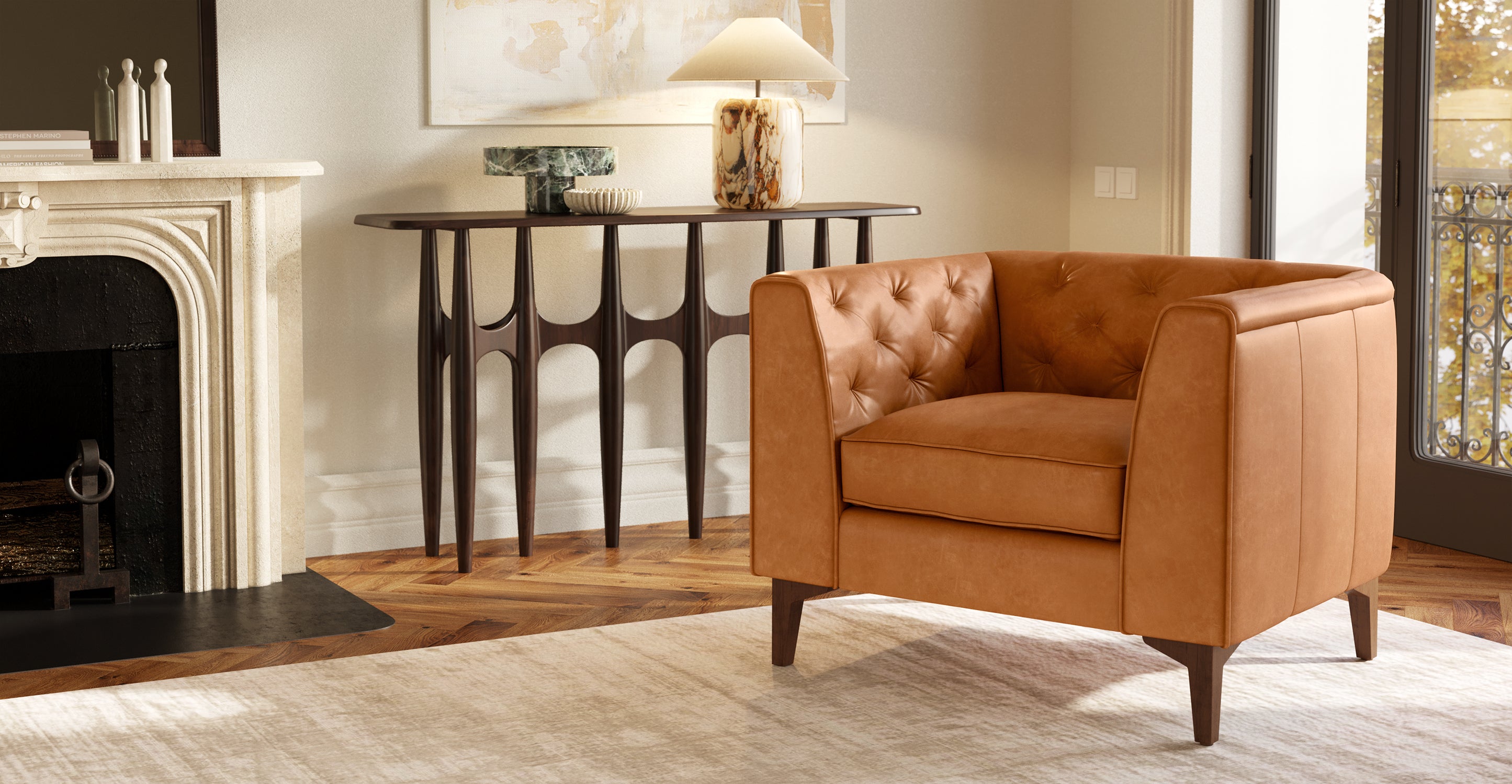 Essex Lounge Chair - Modern Comfortable Accent Chair for Living Room, Bedroom & Office - Perfect for Relaxing, Reading & Lounging