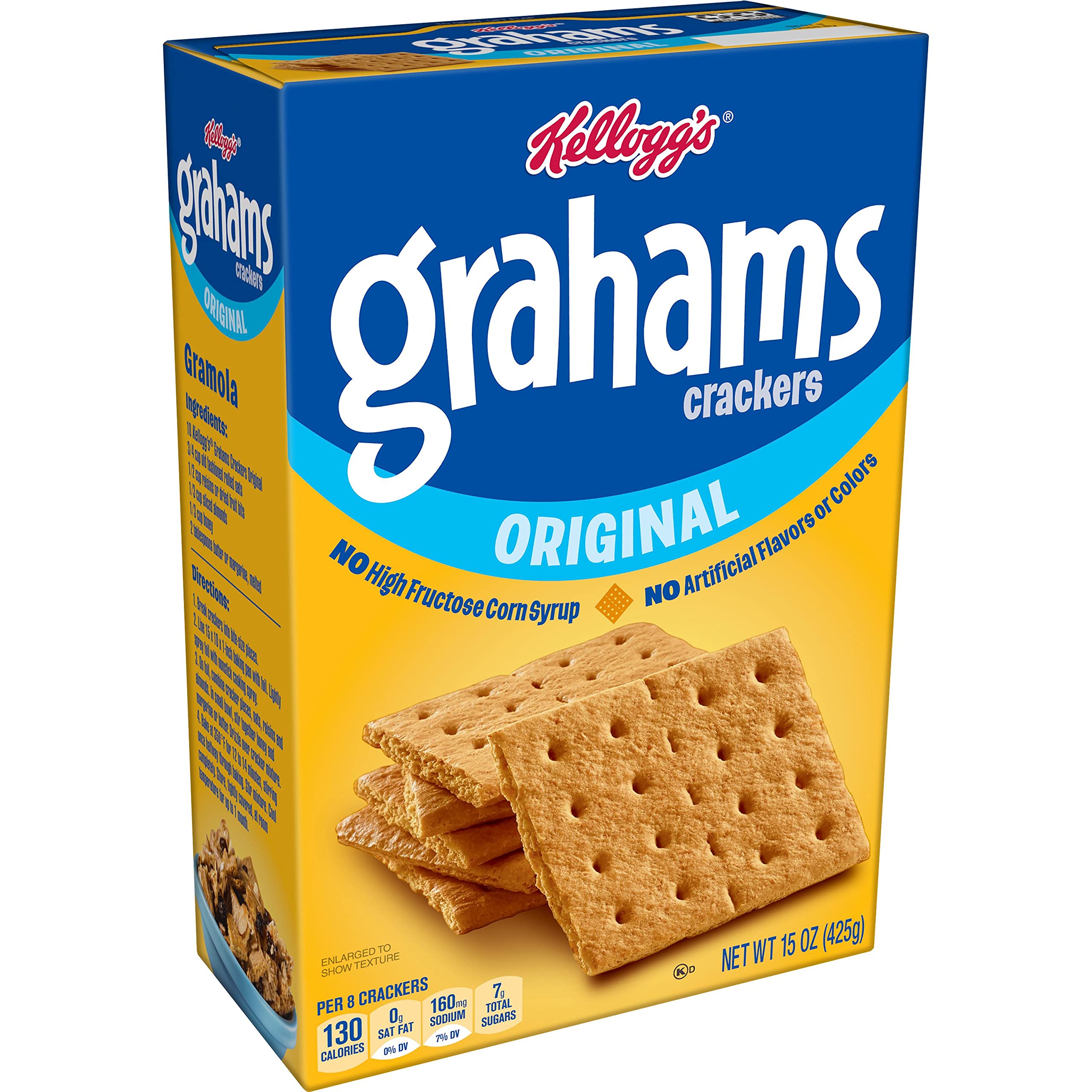 Kellogg's Original Graham Crackers - 45oz Bulk Pack (3 Boxes) | Easy Snacks & Pantry Staples for School Lunches, Camping & Family Gatherings