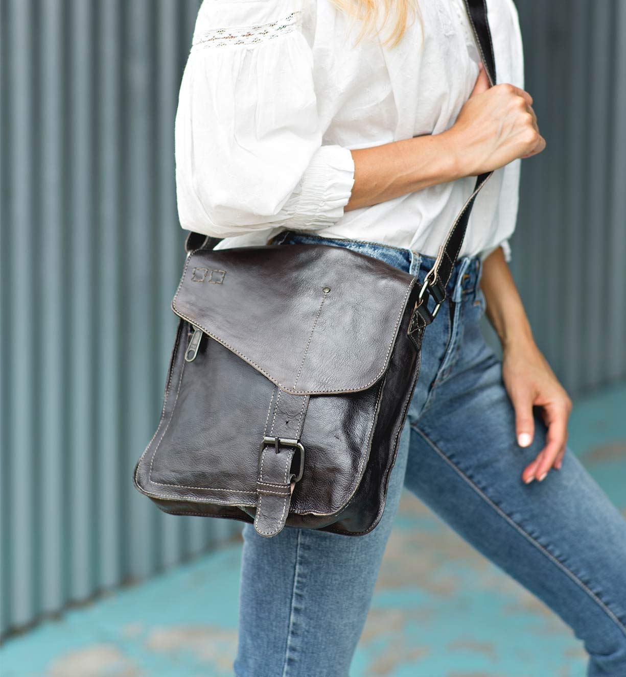 Bed Stu Venice Beach Genuine Leather Shoulder Bag for Women - Stylish Crossbody Purse for Travel, Work & Everyday Use