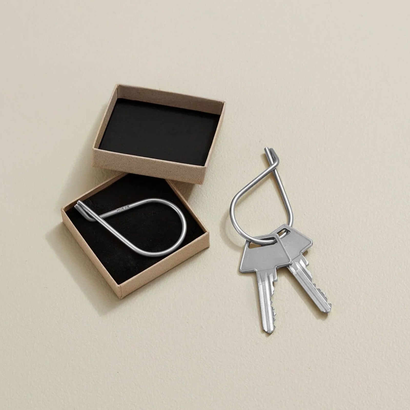 Premium MOEBE Stainless Steel Keyring - 3.8cm (1.5 Inch) Durable Metal Key Chain for Home, Office & Travel Essentials