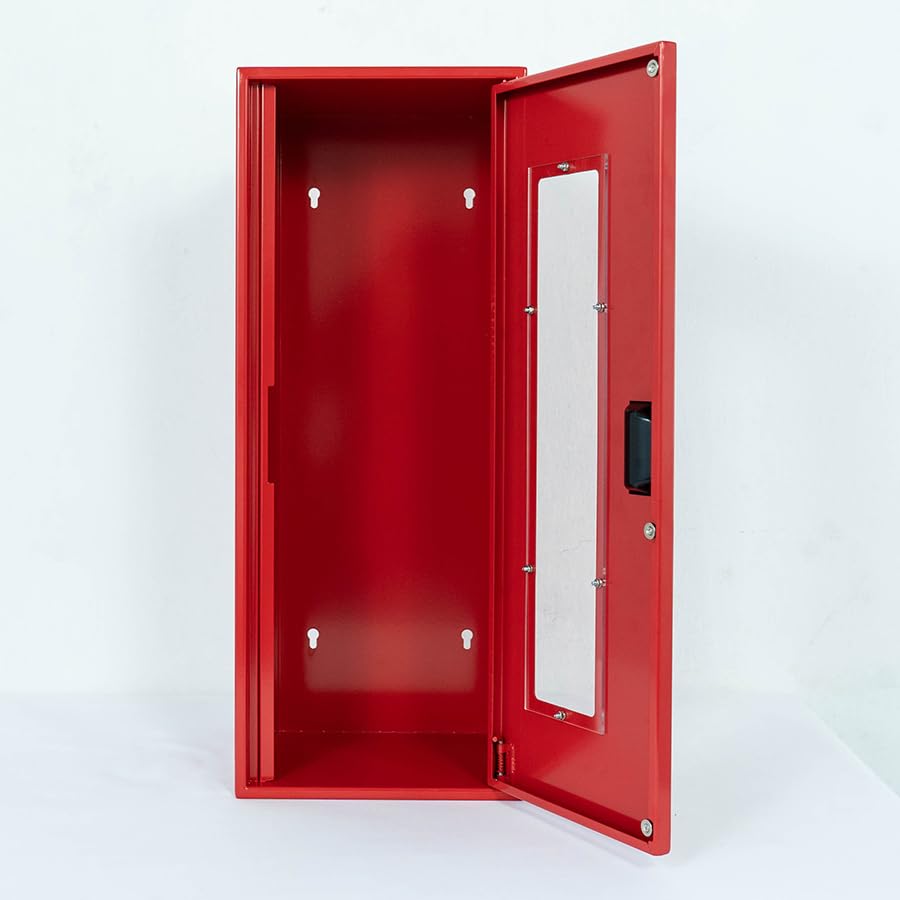 19 Inch Medium Fire Extinguisher Cabinet - Wall Mounted Storage Box for Indoor & Outdoor Use - Fire Safety Equipment for Home, Office, Warehouse, and Emergency Rescue Scenarios